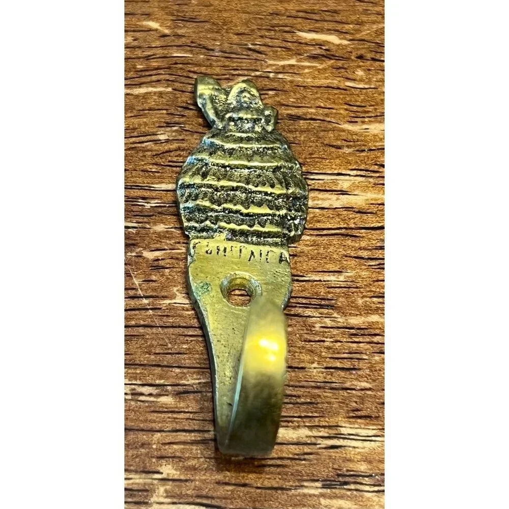 Vintage Brass Wall Hooks With Southern Belle Designs Set Of 3 Made In Canada Rus